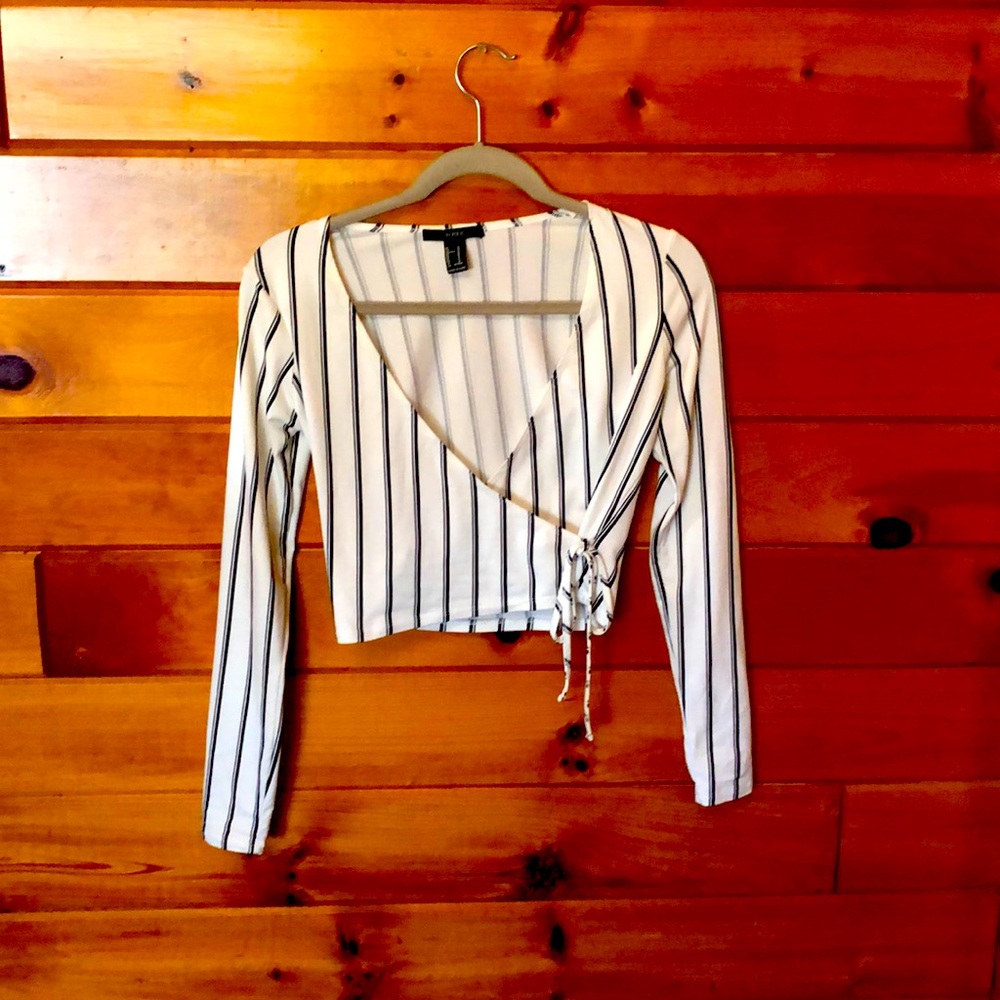 Forever 21 Pinstripe Crop Top